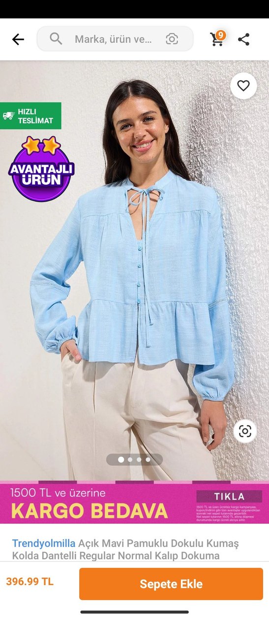 açık mavi pamuklu normal kalip dokuma gömlek - Görsel 2