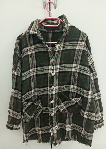 Düğmeli Uzun Kollu Kadın Gömlek Ceket - Görsel 3