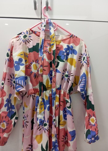 Çiçek Desenli Bohem Uzun Elbise - Görsel 4