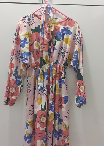 Çiçek Desenli Bohem Uzun Elbise - Görsel 5