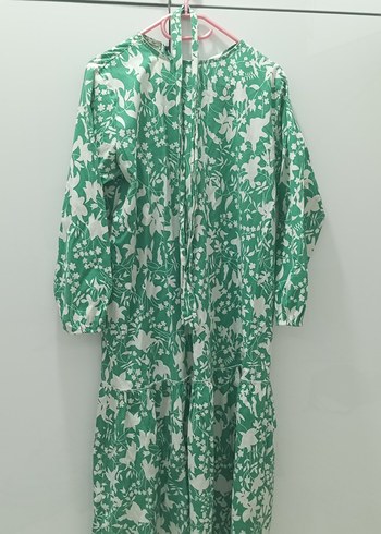 Yeşil Bohem Uzun Kollu Uzun Elbise - Görsel 4