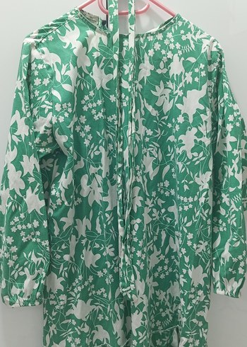 Yeşil Bohem Uzun Kollu Uzun Elbise - Görsel 6