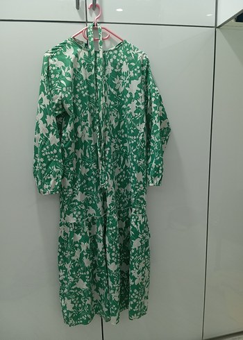 Yeşil Bohem Uzun Kollu Uzun Elbise - Görsel 2