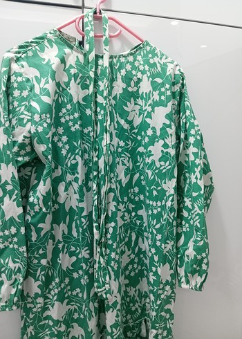 Yeşil Bohem Uzun Kollu Uzun Elbise - Görsel 3