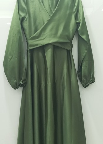 Uzun Kol Drapeli Kadın Elbise - Görsel 6