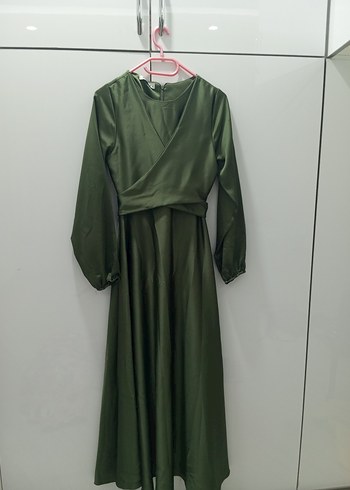 Uzun Kol Drapeli Kadın Elbise - Görsel 8