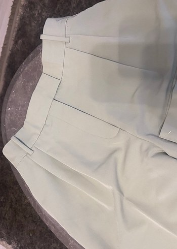 Zara Bej Kadın Pilili Uzun Kumaş Pantolon