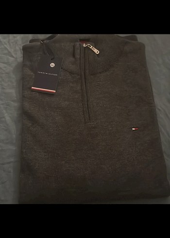 Tommy Hilfiger Gri Fermuarlı Sweatshirt