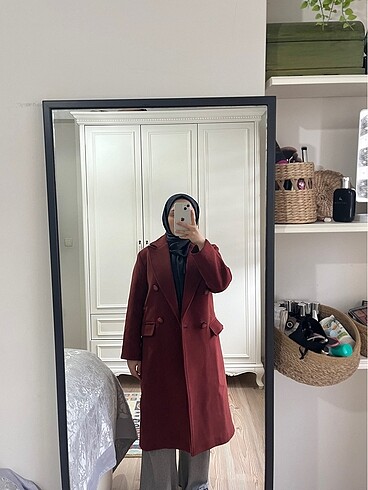 xs Beden bordo Renk Koton kiremit rengi kaban