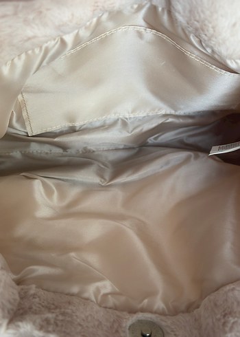 Bej Peluş Detaylı Kadın Çanta - Görsel 4