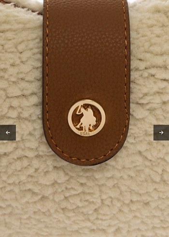 Bej Peluş Detaylı Bohem Kadın Çanta - Görsel 2