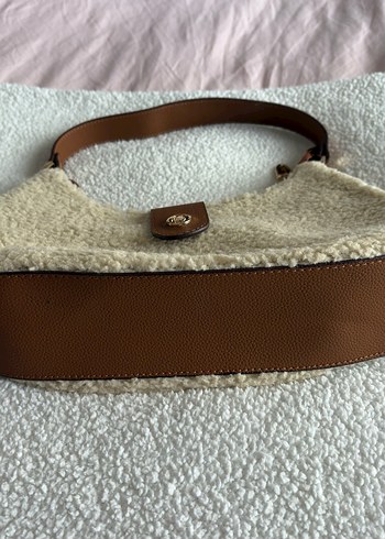 Bej Peluş Detaylı Bohem Kadın Çanta - Görsel 5