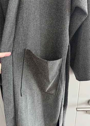 Gri Kadın Midi Boy Rahat abaya - Görsel 3