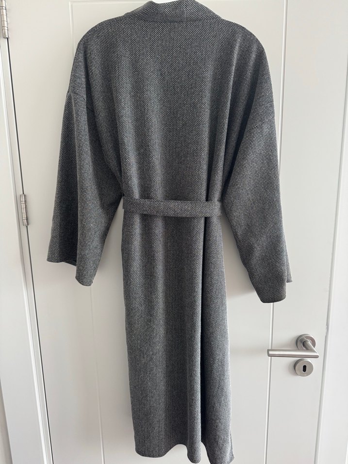 Gri Kadın Midi Boy Rahat abaya - Görsel 4