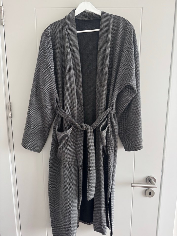 Gri Kadın Midi Boy Rahat abaya - Görsel 2