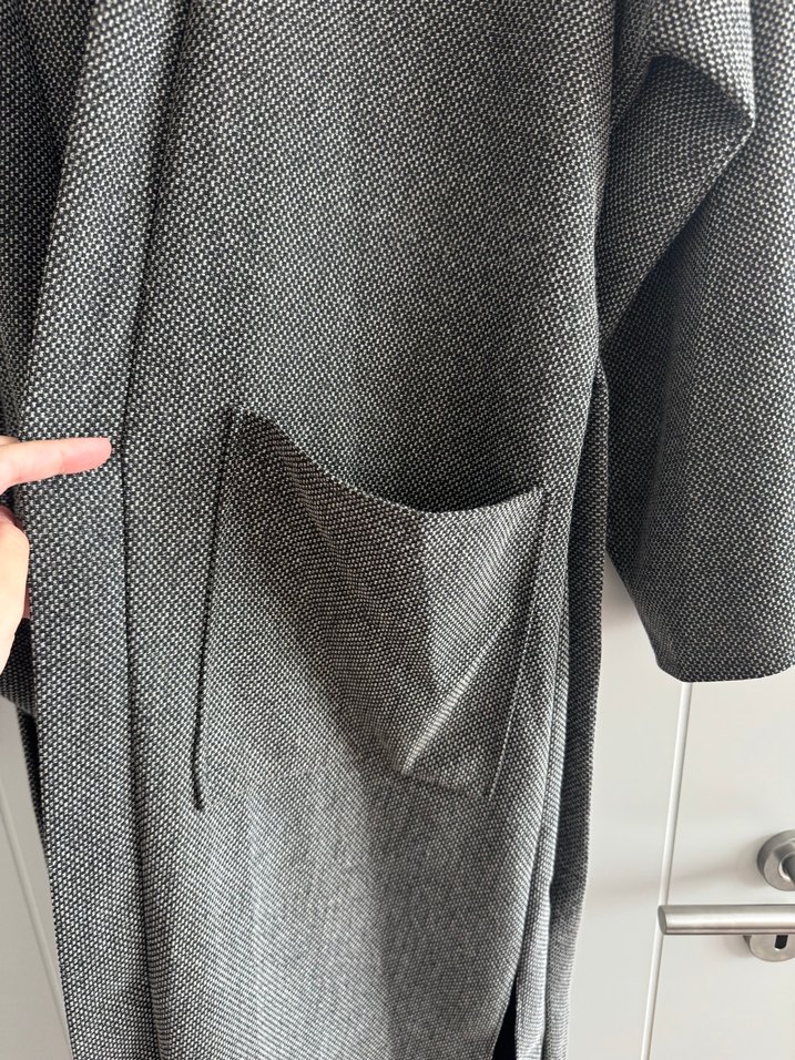 Gri Kadın Midi Boy Rahat abaya - Görsel 3