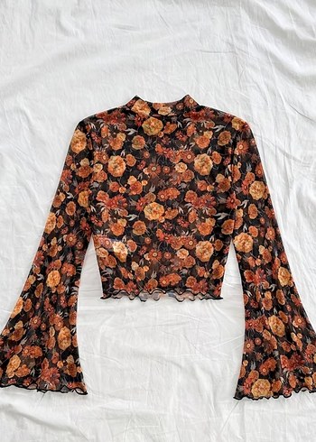 Dantel Detaylı Kısa Bohem Bluz - Görsel 5