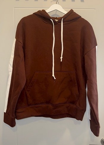 Kapüşonlu, Etnik Desenli Kahverengi Kadın Eşofman Takımı - Görsel 3