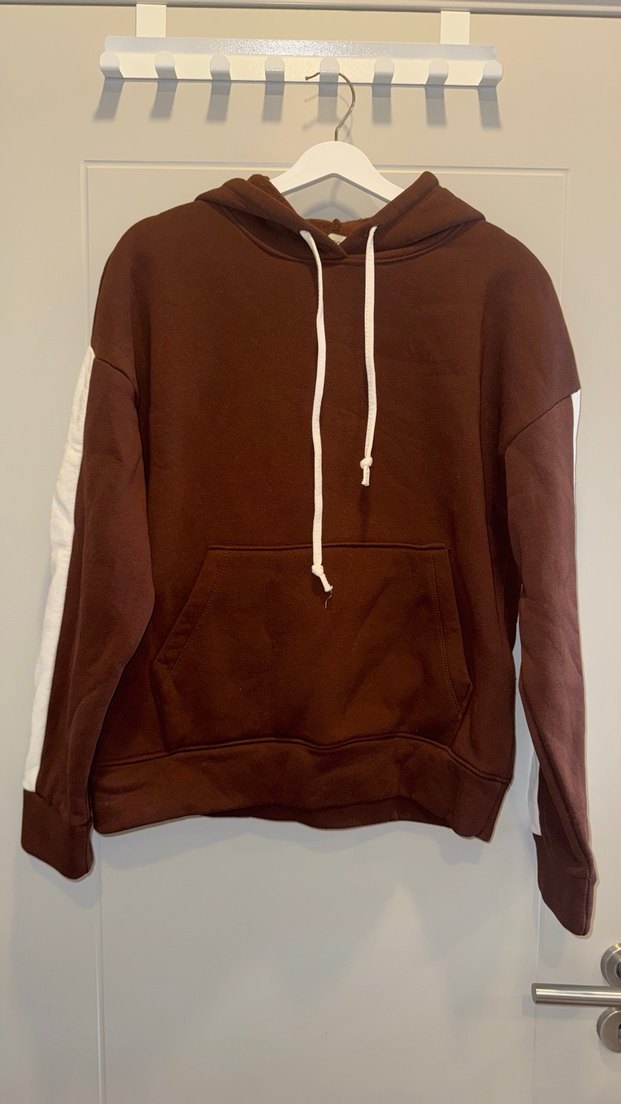 Kapüşonlu, Etnik Desenli Kahverengi Kadın Eşofman Takımı - Görsel 3