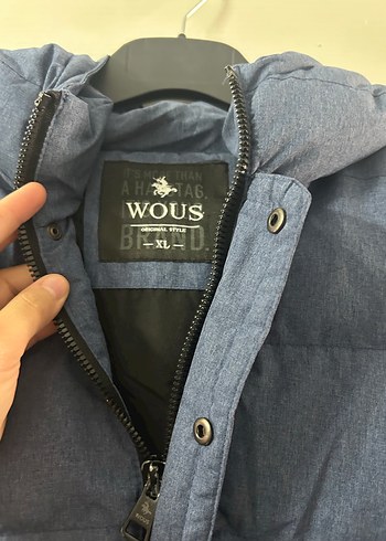 xl Beden mavi Renk Düğmeli, Kapüşonlu Erkek Mavi Mont