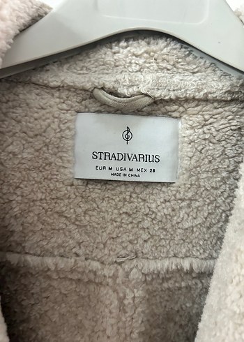 Stradivarius Kürklü Bej Süet Kadın Ceket