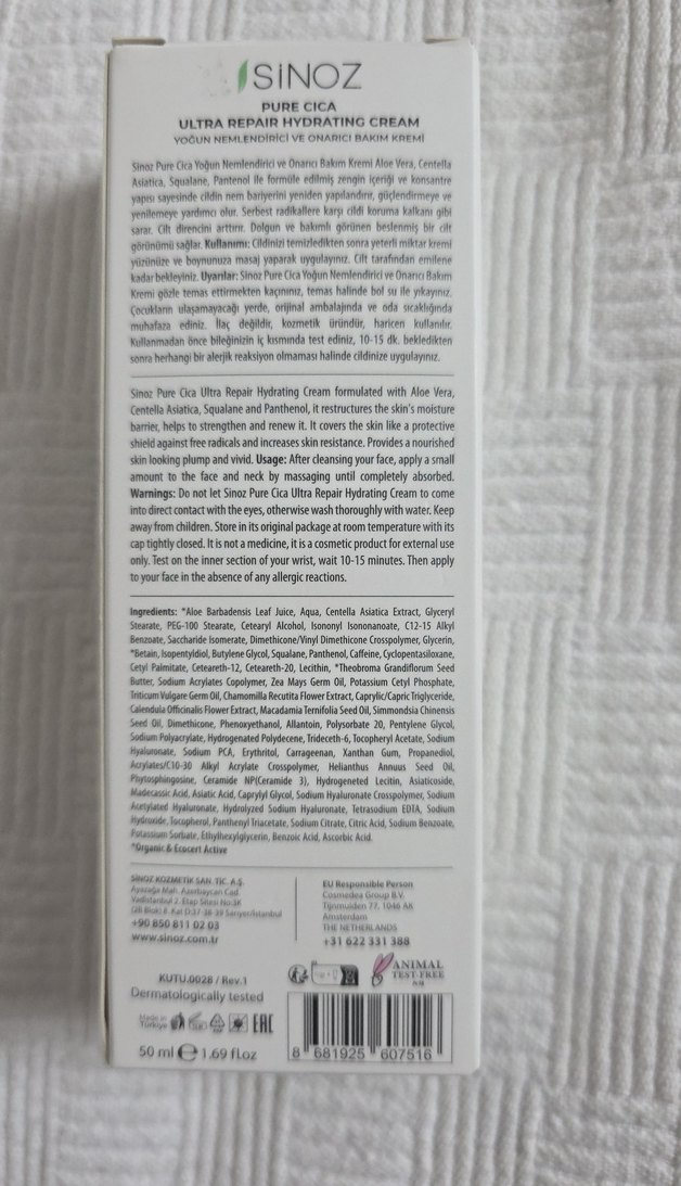Sinoz Pure Cica Onarıcı Kremi - Görsel 4