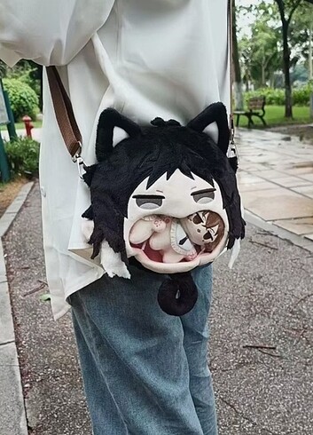 Bungou stray dogs anime figürü peluş çantası