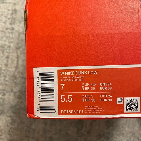 38 Beden siyah Renk NİKE DUNK LOW PANDA