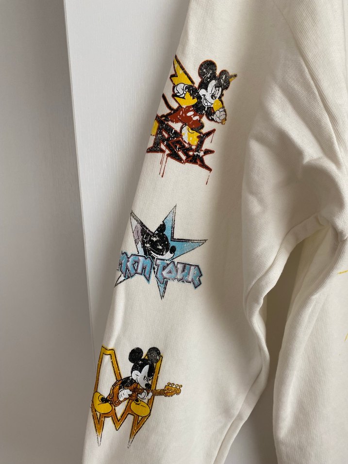 Mickey Baskılı Beyaz Sweatshirt - Görsel 2