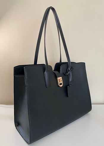 H&M Klasik Siyah Deri Kadın Çanta