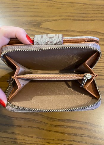 Benetton Kahverengi Deri Cüzdan - Görsel 2