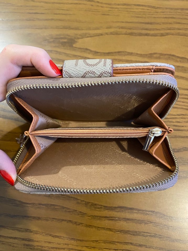 Benetton Kahverengi Deri Cüzdan - Görsel 2