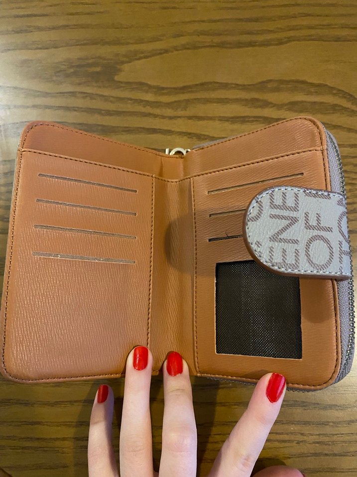 Benetton Kahverengi Deri Cüzdan - Görsel 3