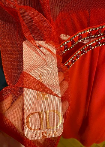 Kırmızı İşlemeli Midi Kadın Elbise - Görsel 4