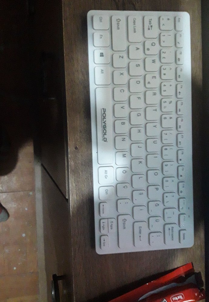 Beyaz PolyGold Kablosuz Klavye - Görsel 2