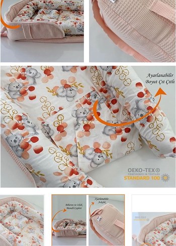 Beden Pastel Renkli Baskılı Çocuk Uyku Seti babynest anne yanı
