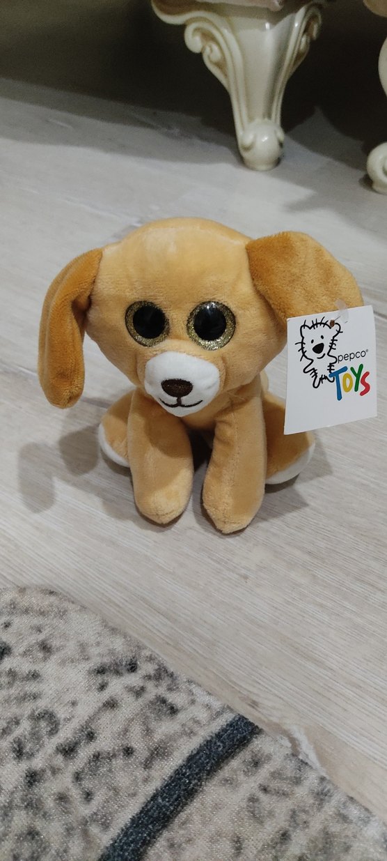 Pastel Kahverengi Peluş Oyuncak Köpek - Görsel 2