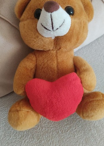 Kahverengi Peluş Ayıcık Kalpli - Görsel 3
