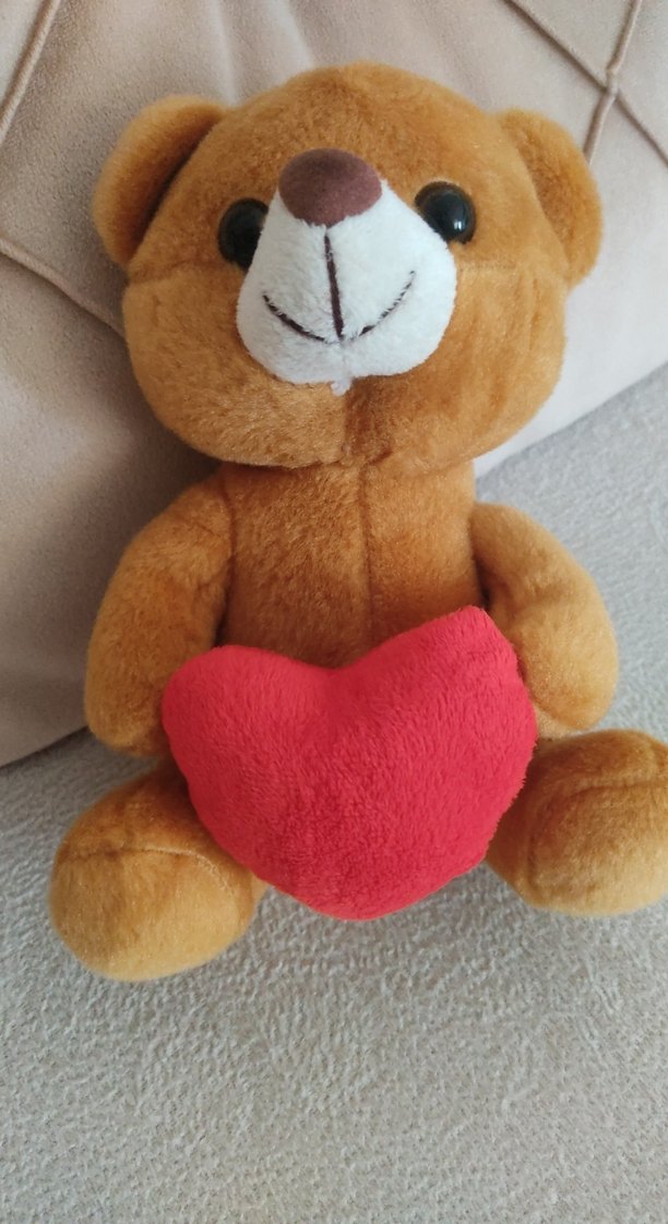 Kahverengi Peluş Ayıcık Kalpli - Görsel 3