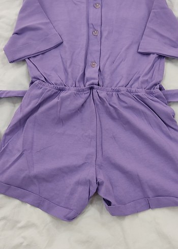 Mor Kemerli Bebek Kız Tulum - Görsel 3