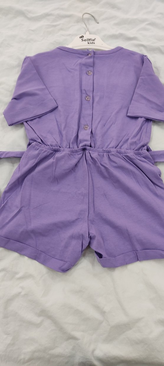 Mor Kemerli Bebek Kız Tulum - Görsel 3