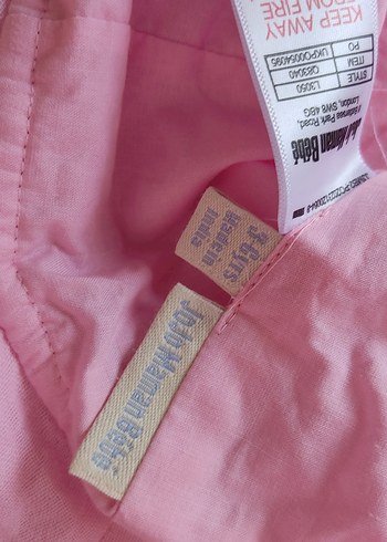 Kız Çocuk Pembe pamuklu Dantel Detaylı Elbise - Görsel 9