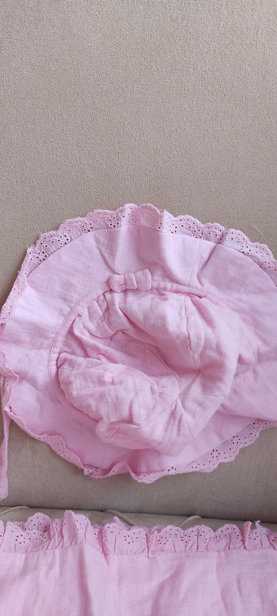 Kız Çocuk Pembe pamuklu Dantel Detaylı Elbise - Görsel 5