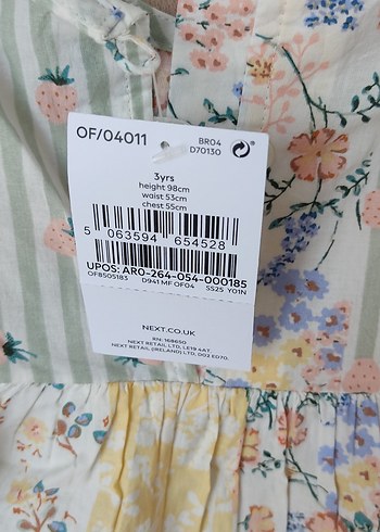 Çiçek Desenli Bohem Kız Elbisesi - Görsel 8