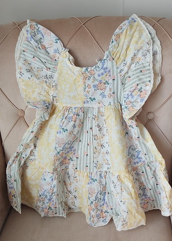 Çiçek Desenli Bohem Kız Elbisesi - Görsel 5