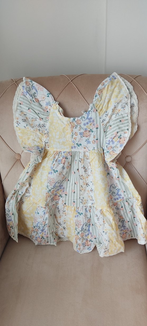 Çiçek Desenli Bohem Kız Elbisesi - Görsel 5