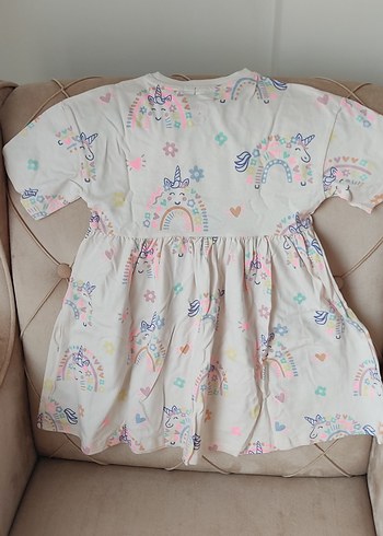 F&F Çok Renkli Kız Çocuk Kısa Kollu Elbise - Görsel 2