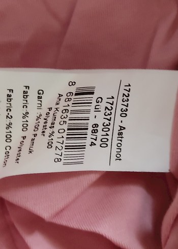 Fermuarlı Pembe Bebek Tulumu - Görsel 6