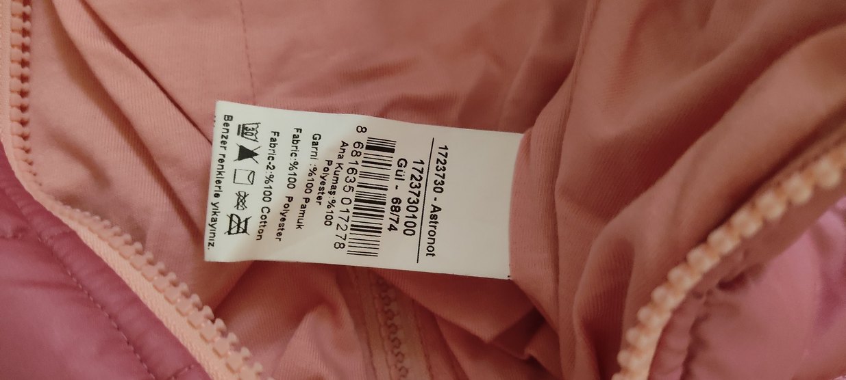 Fermuarlı Pembe Bebek Tulumu - Görsel 5