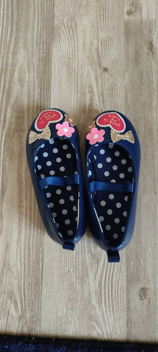 Kız Çocuk Lacivert Fiyonklu Babet - Görsel 4